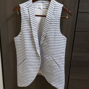 BCBG tuxedo vest in linen blend